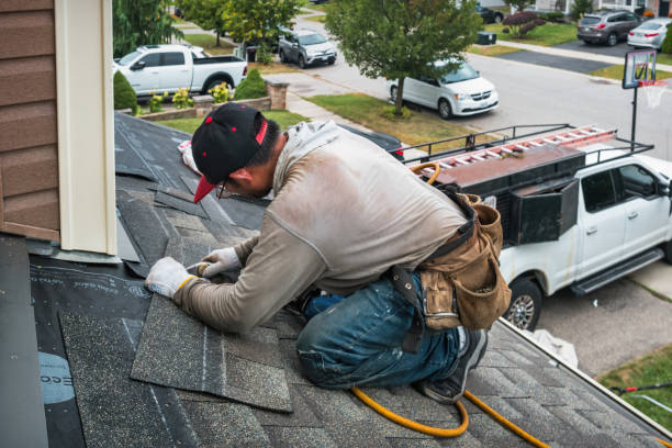 Professional Roofing technician working in Marshall, WI